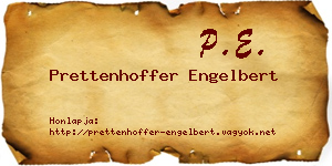 Prettenhoffer Engelbert névjegykártya